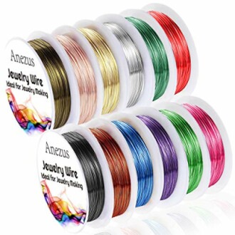 Set of colorful jewelry wires for crafting