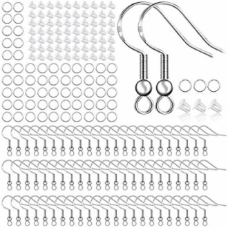 Earring hooks and backs set for jewelry making.